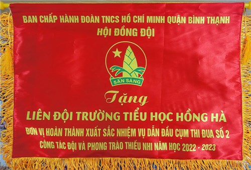 Liên Đội TH Hồng Hà dẫn đầu công tác Đội và phong trào thiếu nhi cụm thi đua số 02 Quận Bình Thạnh năm học 2022 - 2023.
